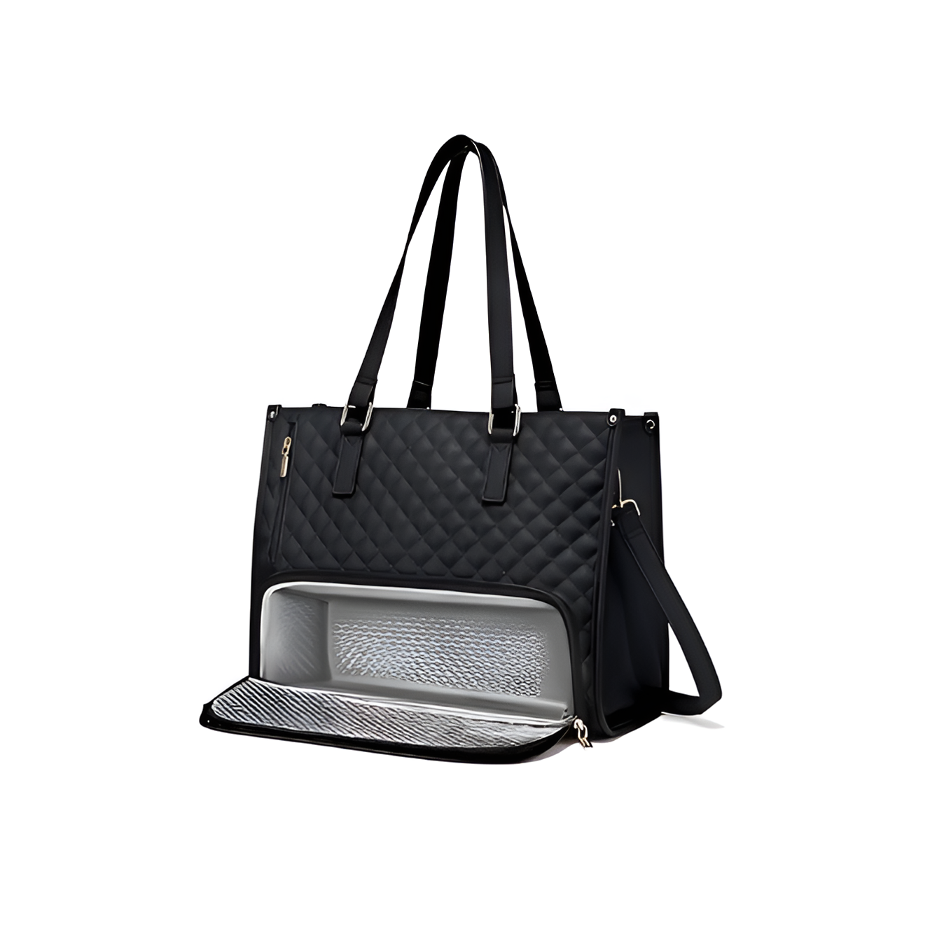 Quilted Luxe Tote – 3-in-1 Lunch, Laptop & Style Bag