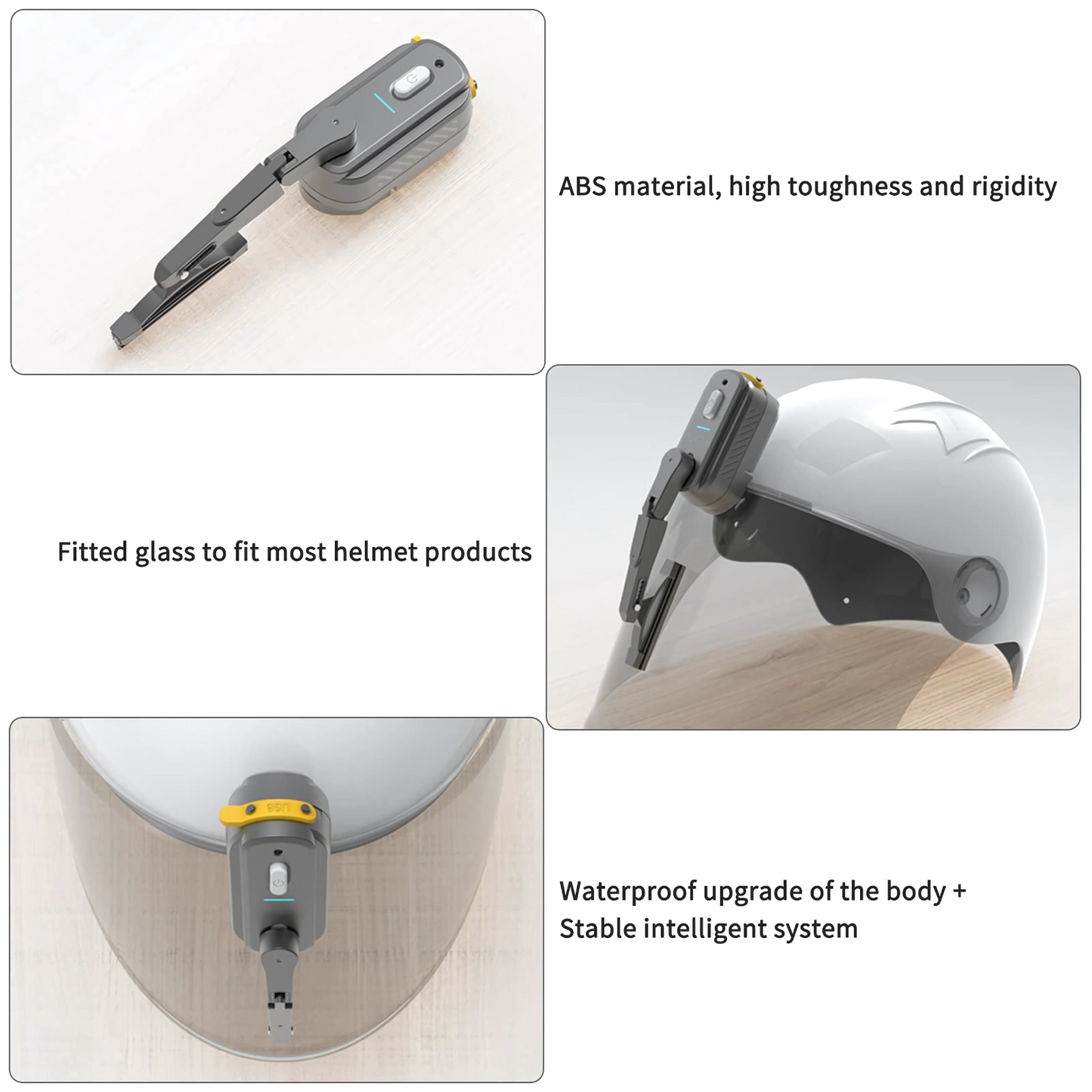 Motorcycle Helmet Wiper Universal Rechargeable Waterproof Helmet Windshield Wiper