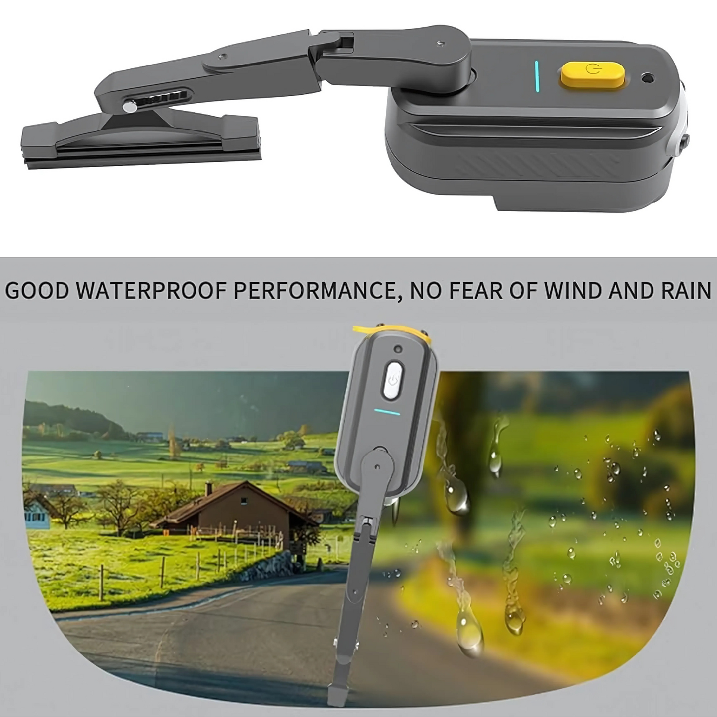 Motorcycle Helmet Wiper Universal Rechargeable Waterproof Helmet Windshield Wiper