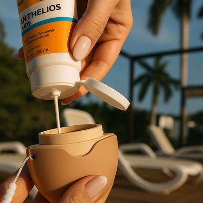 Silicone sunscreen roller applicator