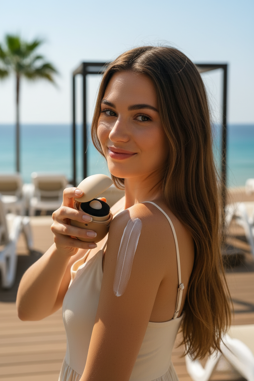 Silicone sunscreen roller applicator