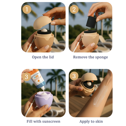 Silicone sunscreen roller applicator